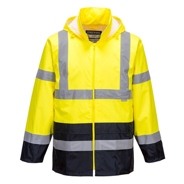 H443-Hi-Vis-Two-Tone-Rain-Jacket-Yellow-Navy