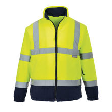 F301-Polar-Fleece-Jacket-Yellow-Navy