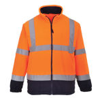 F301-Polar-Fleece-Jacket-Orange-Navy