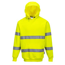 B304-Brush-Fleece-Hoode-With-Tape-Yellow