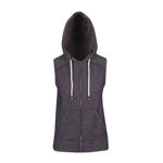 FZ77UN-Ladies-Junior-Heather-Sleeveless-Zip-Hoodies-Dark-Heather