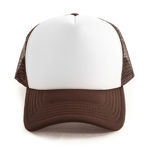 AH295-Polymesh-Trucker-Cap-White-Brown