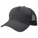 LL4395-Heathered-Mesh-Trucker-Carbon-Heather-Black