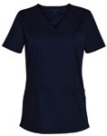 M7640-Ladies-Scrub-Top-Navy-Blue