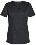 M7640-Ladies-Scrub-Top-Charcoal