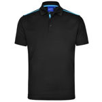 PS83-Staten-Polo-Shirt-Men's-Black-Cyan