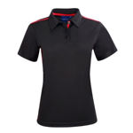 PS84-Staten-Polo-Shirt-Ladies-Black-Red