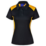 PS32A-Winner-Polo-Ladies-Black-Gold