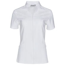 M8636S-Women’s-Full-Zip-Front-SS-Tunic-White