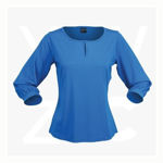 1258Q-Silvertech-Ladies-Tops-OceanBlue-Silver