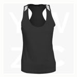 1156-Team-Ladies-Sleeveless-Singlets-Black-Silver