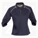 1140-Cool-Dry-Ladies-3Q-Sleeve-Polos-Navy-BeigeWhite