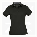 1164-Kahve-Ladies-Polos-Black-Platinum