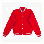 FL11-Fleece-Letterman-Unisex-RedWhite