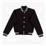 FL11-Fleece-Letterman-Unisex-BlackWhite