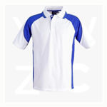 PS49-Mascot-Polo-Men's-WhiteRoyal