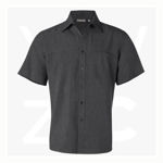 M7600S-Men's CoolDry-Short Sleeve Shirt-Charcoal