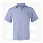 M7600S-Men's CoolDry-Short Sleeve Shirt-Blue