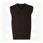 WJ02-Unisex-Wool-Acrylic-V-Neck-Vest-Charcoal