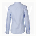 M8030L -Women's- Fine Twill- Long Sleeve Shirt-Blue- Back