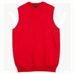 M9601-Women’s-V-Neck-Vest-Red