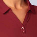 PS34B-Victory Truedry-Short Sleeve Polo-Ruby-Model-Neckline