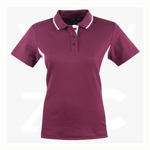 PS74-Teammate Polo-Ladies-MaroonWhite