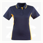 PS74-Teammate Polo-Ladies-NavyGold