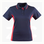 PS74-Teammate Polo-Ladies-NavyRed