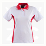 PS74-Teammate Polo-Ladies-WhiteRed