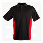 PS73-Teammate Polo-Men's-BlackRed