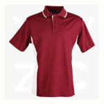 PS73-Teammate Polo-Men's-MaroonWhite