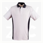 PS73-Teammate Polo-Men's-WhiteNavy