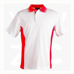 PS73-Teammate Polo-Men's-WhiteRed