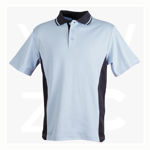 PS73-Teammate Polo-Men's-SkyBlueNavy-Front