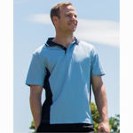 PS73-Teammate Polo-Men's-SkyBlueNavy-Model