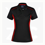 PS80-Pursuit Polo-Ladies-BlackRed