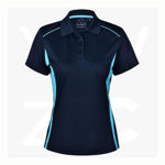 PS80-Pursuit Polo-Ladies-NavyAquaBlue