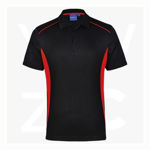 PS79-PursuitPolo- Men's-BlackRed