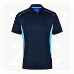 PS79-PursuitPolo- Men's-NavyAquaBlue