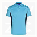 PS79-PursuitPolo- Men's-AquaBlueNavy