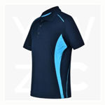 PS79K-Pursuit Polo-Kids-NavyAquaBlue-Side