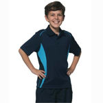 PS79K-Pursuit Polo-Kids-NavyAquaBlue-Model