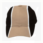 CH83-Tri-Colour-Cap-Sandstone WhiteBlack-Front