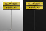 ES043-Reflective Signs-Engineer-Grade-Yellow-On-Aluminium-Composite-Panel