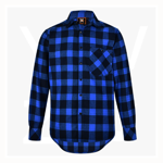 WT11-Unisex-Classic-Flannel-Plaid-LS-Shirt-NavyBlue