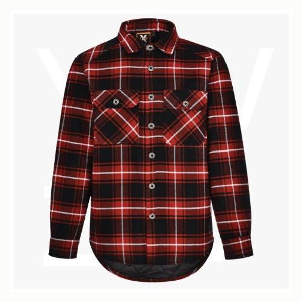 WT07-Unisex-Quilted-Flannel-Shirt-Style-Jacket-BlackWine