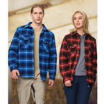 WT07-Unisex-Quilted-Flannel-Shirt-Style-Jacket-Model