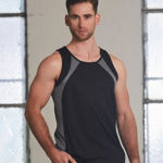 TS73-Sprint-Singlet-Men's-BlackAsh-Model