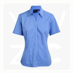 BS07S-Executive-Lady-Short-Sleeve-MidBlue-Front